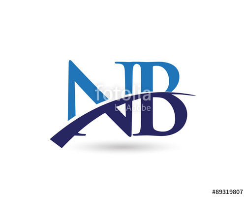 500x400 Nb Logo Letter Swoosh Stock Image And Royalty Free Vector