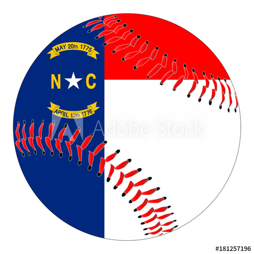 500x500 North Carolina Flag Baseball