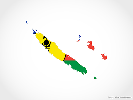 460x345 Vector Map Of New Caledonia