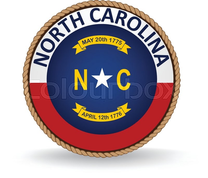 800x683 Flag Seal Of The State Of North Stock Vector Colourbox