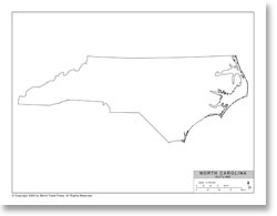 250x195 Simple Outline Map Of North Carolina Available