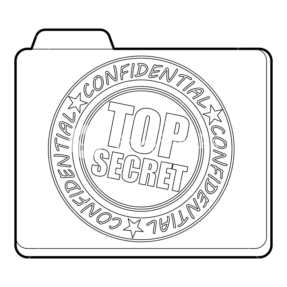 1000x1000 Top Secret Icon Outline Illustration Of Top Secret Vector Icon