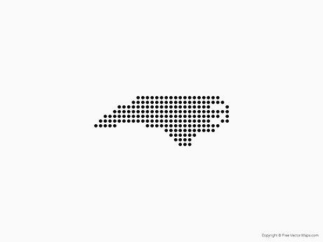 460x345 Vector Map Of North Carolina
