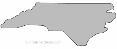 400x168 North Carolina State Outline Png