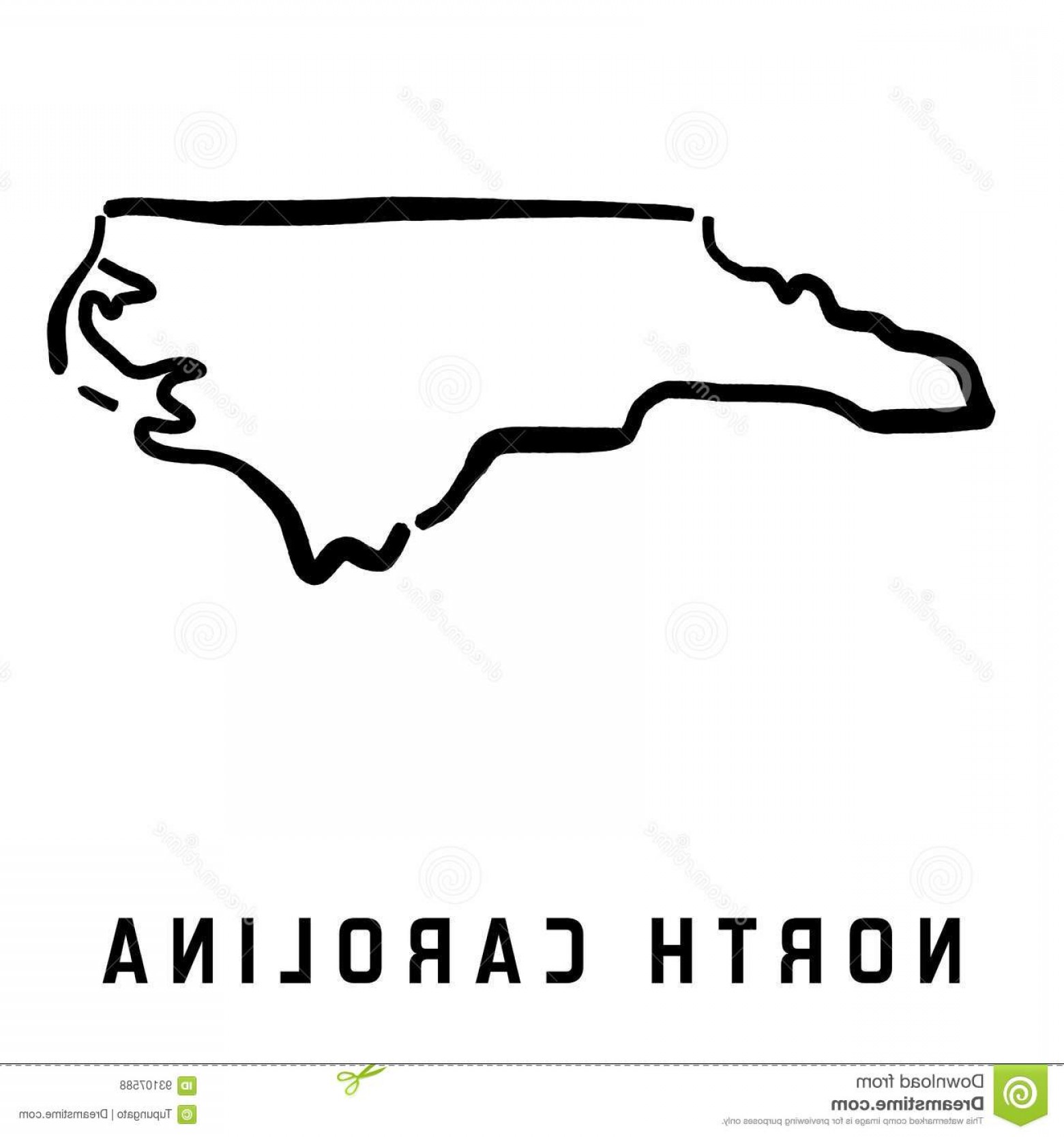 1560x1668 Stock Illustration North Carolina Simple Logo State Map Outline