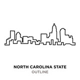 160x160 North Carolina State Outline On White Background Stock Image