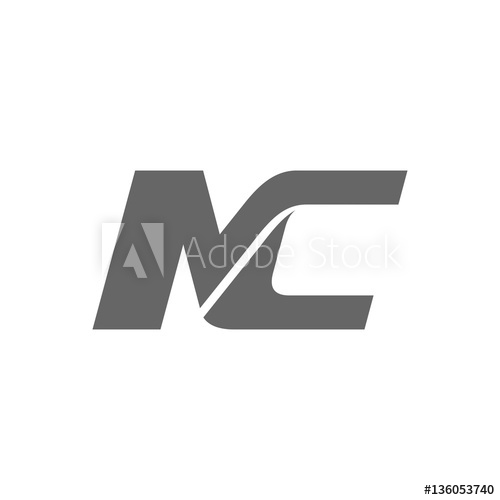 500x500 Nc Initial Letter Logo Vector