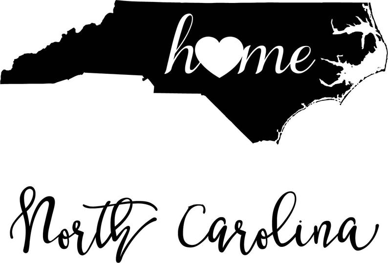 794x538 North Carolina State Map Digital Png Vector Etsy