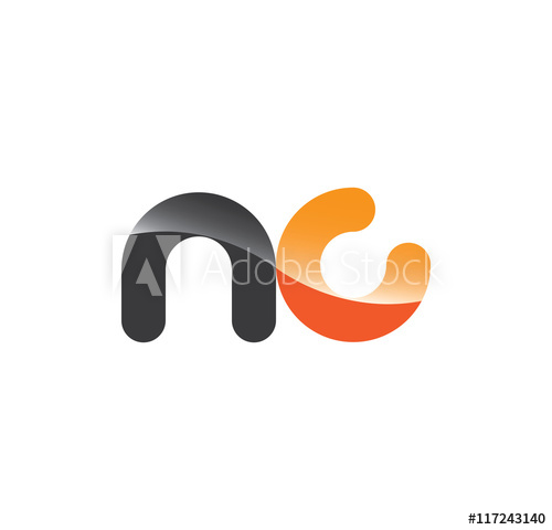 500x480 Nc Initial Grey And Orange With Shine