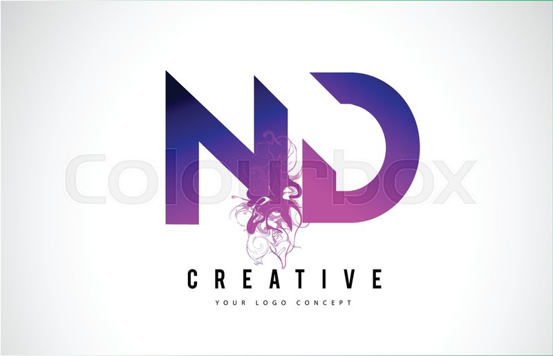 800x515 Nd N D Purple Letter Logo Design With Stock Vector Colourbox