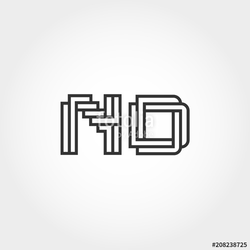 500x500 Initial Letter Nd Logo Vector Design Stock Image And Royalty Free