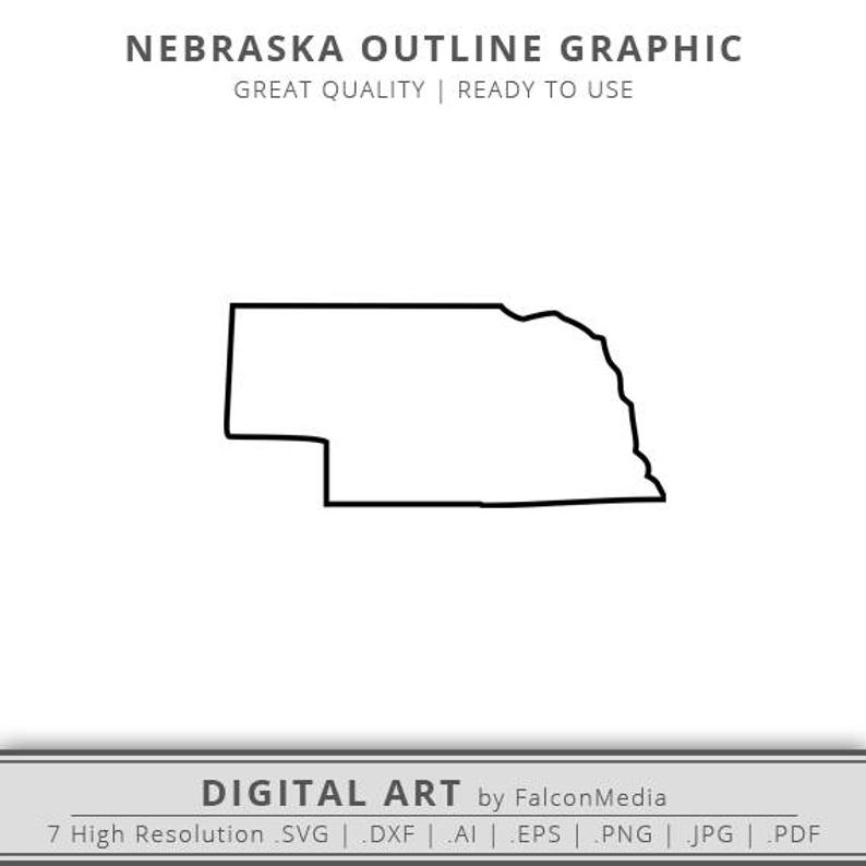 794x794 Nebraska Nebraska State Nebraska Outline Etsy