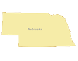 156x121 Free Digital Nebraska Outline Blank Map