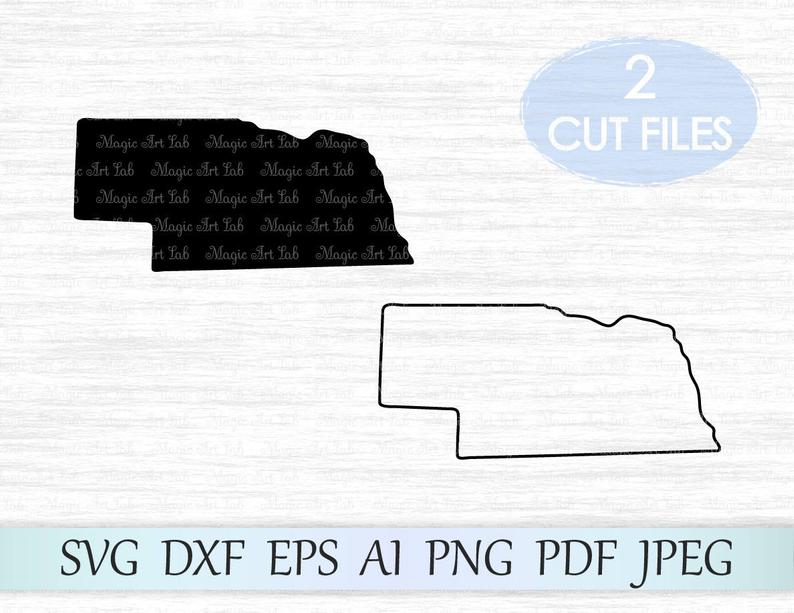 794x613 Nebraska State Nebraska Silhouette Nebraska Vector Etsy