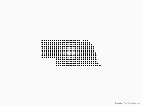 460x345 Vector Map Of Nebraska