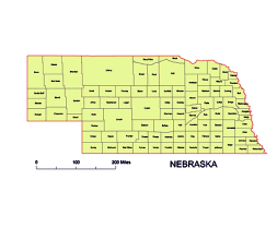 Editable Royalty Free Map Of Nebraska, Ne In Vector Graphic Online 253x220 Editable Royalty Free Map Of Nebraska, Ne In Vector Graphic Online