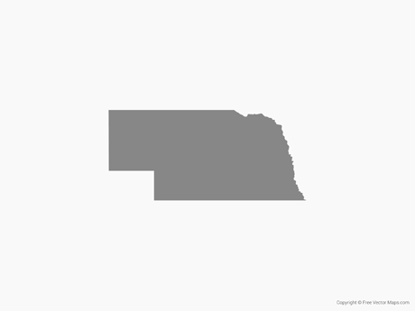 Vector Map Of Nebraska 460x345 Vector Map Of Nebraska