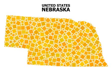 Gold Square Mosaic Vector Map Of Nebraska State Abstract Mosaic 450x287 Gold Square Mosaic Vector Map Of Nebraska State Abstract Mosaic