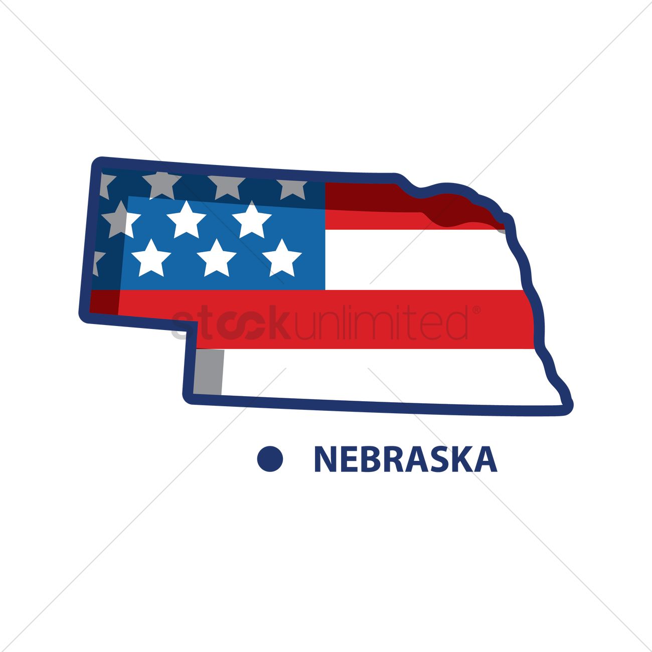 Map Of Nebraska Vector Image 1300x1300 Map Of Nebraska Vector Image