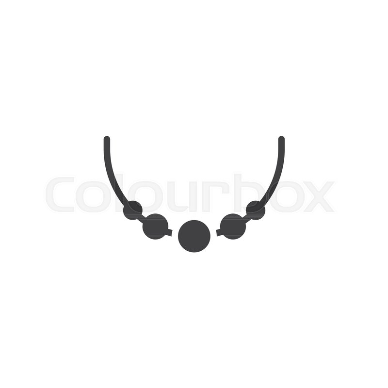 800x800 Necklace Vector Icon Filled Flat Sign Stock Vector Colourbox