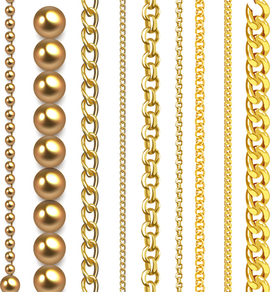 553x600 Gold Necklace Collection Free Vector In Adobe Illustrator