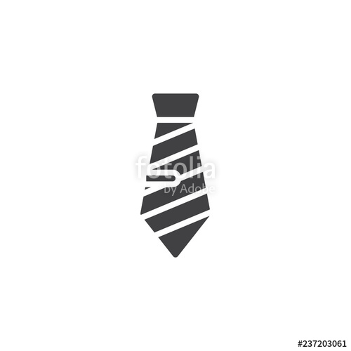 500x500 Necktie Vector Icon Filled Flat Sign For Mobile Concept And Web