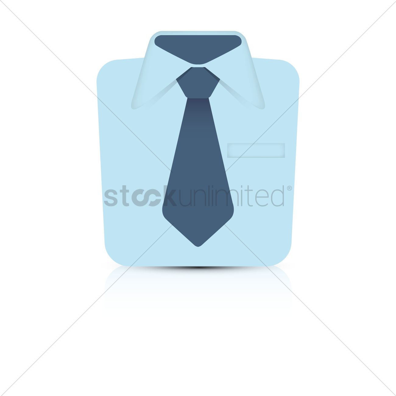 1300x1300 Shirt With Necktie Vector Image