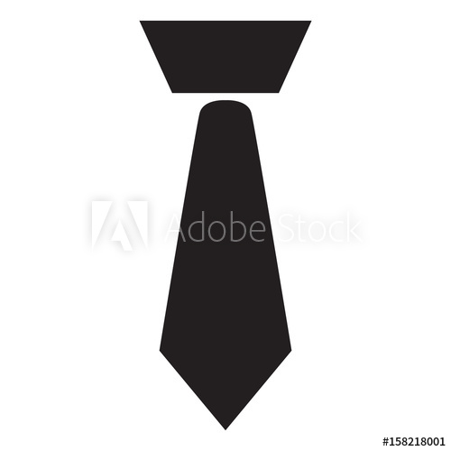 500x500 Isolated Icon Of A Necktie, Vector Illustration