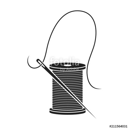 500x500 Needle And Thread Logo Vector Stock Image And Royalty Free