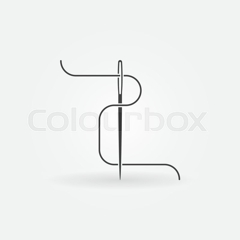 800x800 Needle And Thread Vector Minimal Icon Stock Vector Colourbox