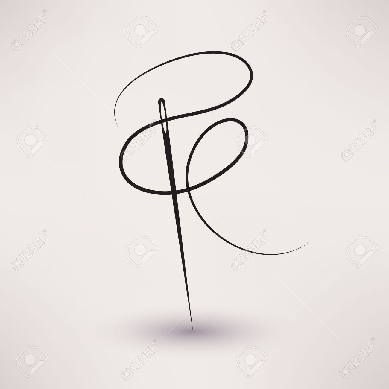 1300x1300 Stock Vector Sewing Fashion Flats, Needle, Thread, Vector Art