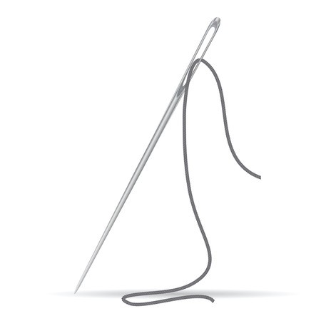 450x450 Needle And Thread Vector On A White Background Royalty Free