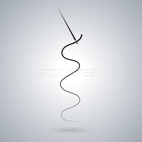 600x600 Icon Needle And Thread, Vector Illustration Vector Illustration