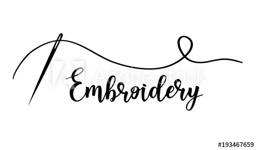 Embroidery With Needle Vector Hand Made Symbol In Trendy Line 500x292 Embroidery With Needle Vector Hand Made Symbol In Trendy Line