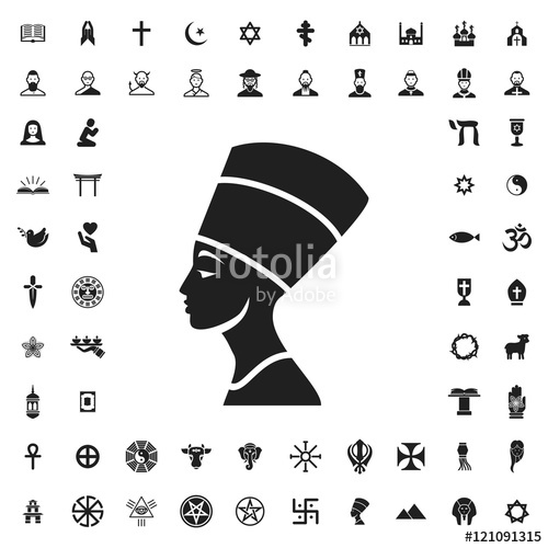 500x500 Nefertiti Icon Illustration Stock Image And Royalty Free Vector