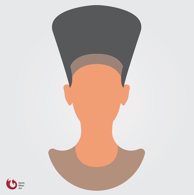 805x807 Queen Nefertiti Vector Shape