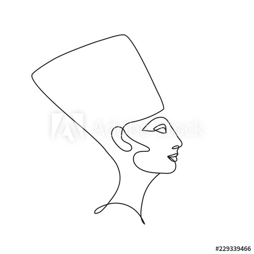 500x500 Egyptian Queen Nefertiti Isolated On White Background