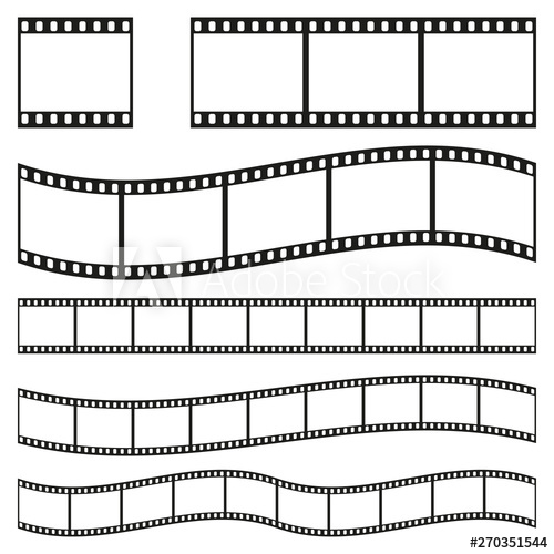 500x500 Film Strip Frame Or Border Set Photo, Cinema Or Movie Negative