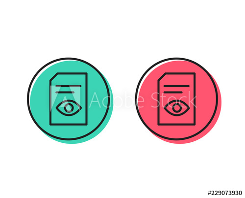 500x405 View Document Line Icon Open Information Sign Paper