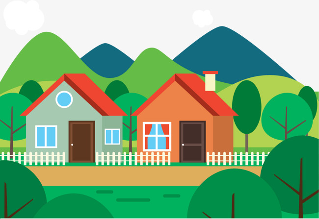 650x447 Download Free Png Vector Two Neighbors, Chimney, Neighbor, Family