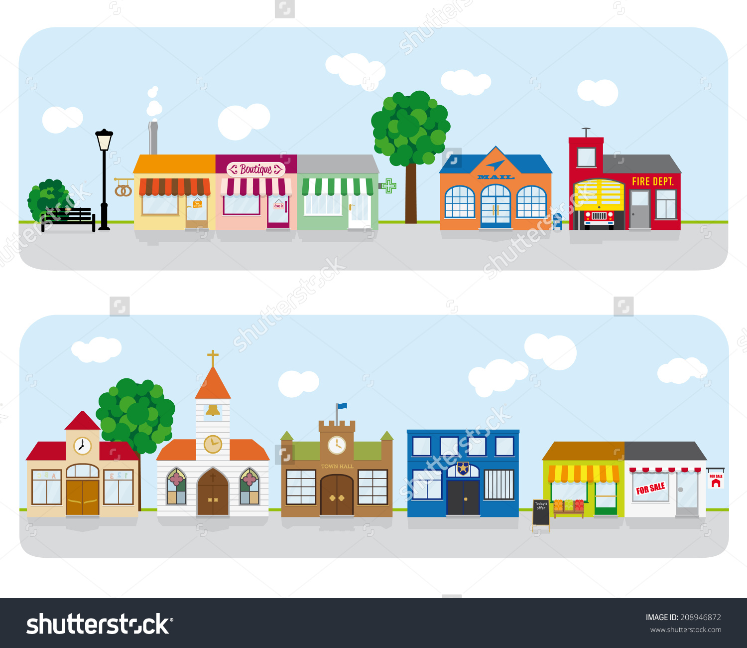 1500x1300 Neighborhood Street Clipart