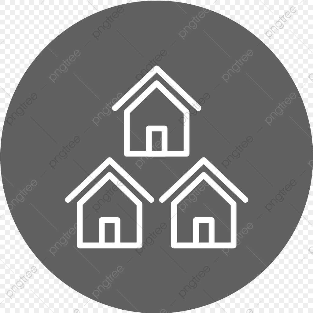 1024x1024 Neighborhood Vector Icon, Community Icon, Neighbors Icon, Houses