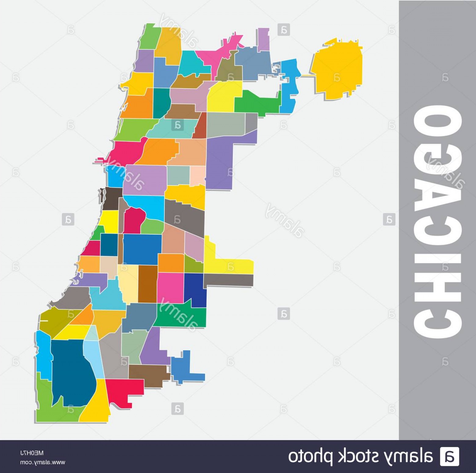 1560x1552 Chicago Cooorful Neighborhood Vector Map Image Geekchicpro