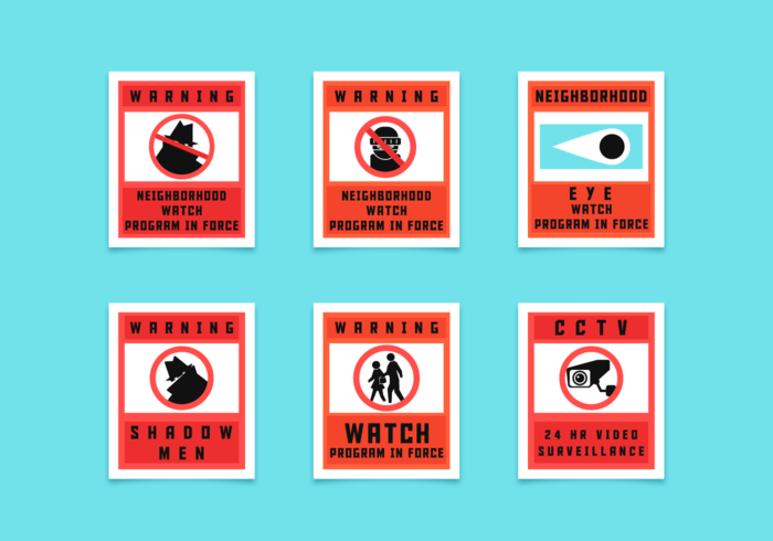 700x490 Neighborhood Watch Signs Vector Pack