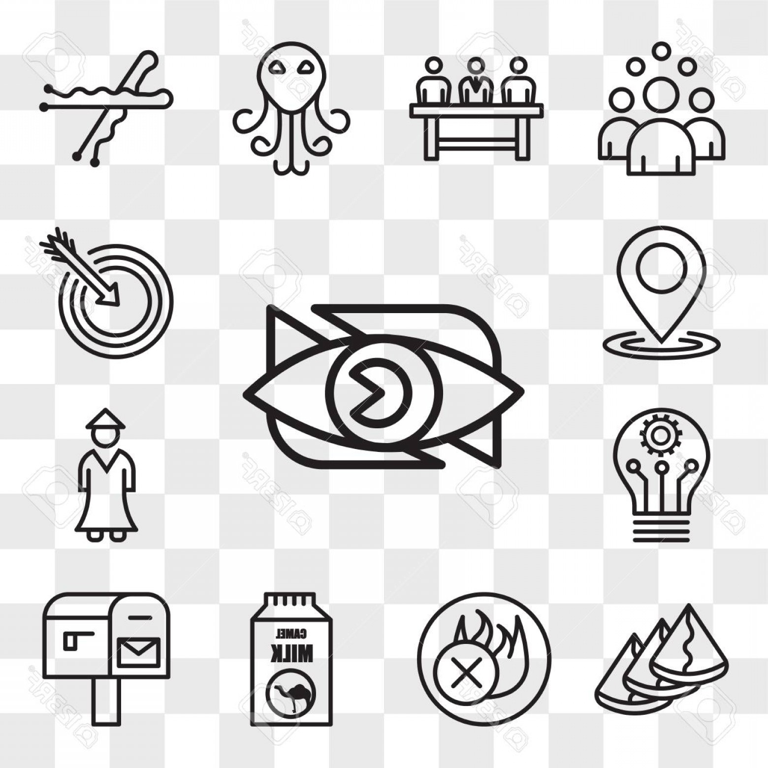 1560x1560 Photostock Vector Set Of Transparent Editable Icons Such As