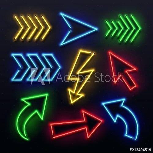 Neon Arrow Sign Large Vector 500x500 Neon Arrow Sign Large Vector