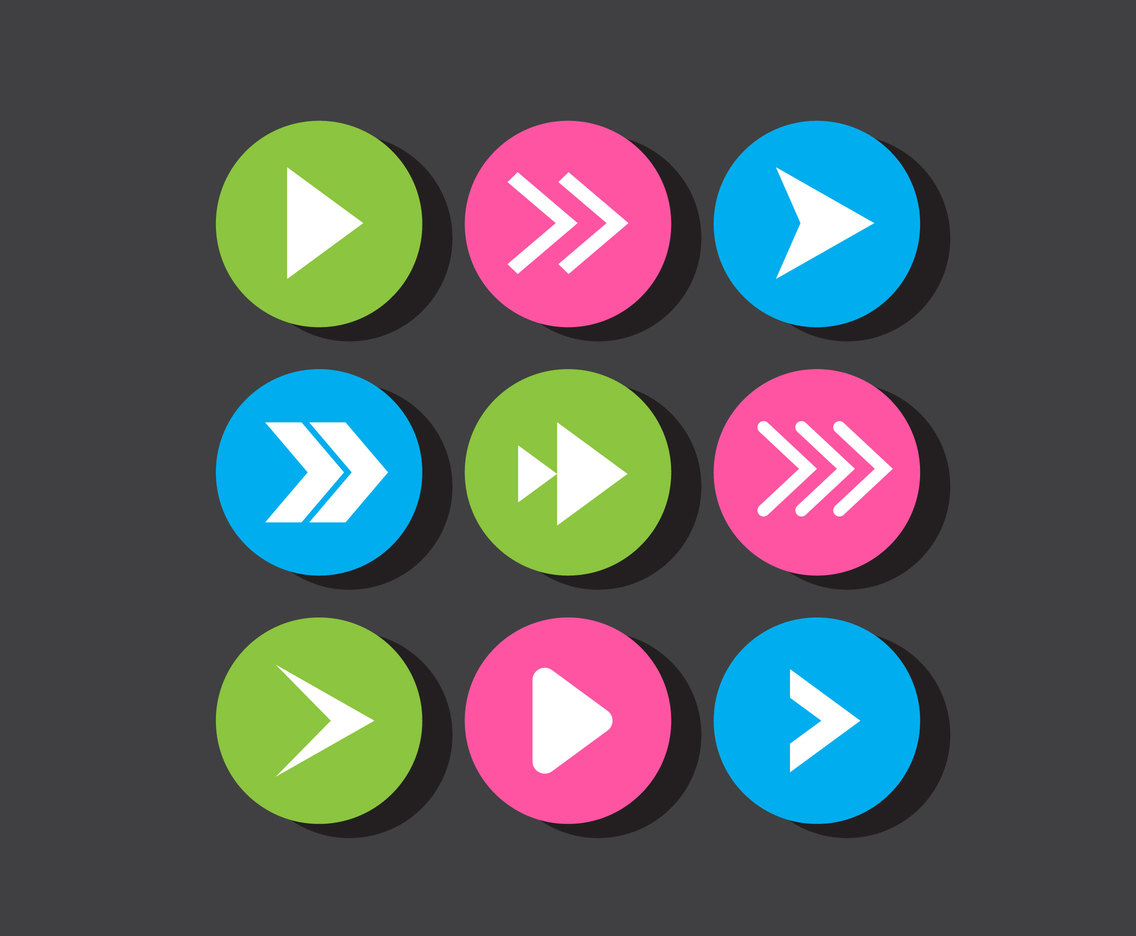 Neon Arrow Vector Buttons Vector Art Graphics 1136x936 Neon Arrow Vector Buttons Vector Art Graphics