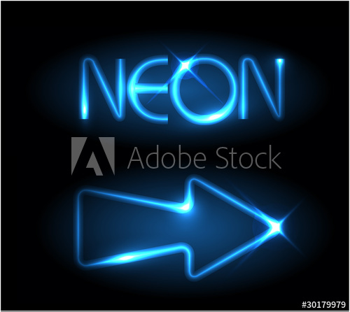 Blue Neon Arrow 500x446 Blue Neon Arrow