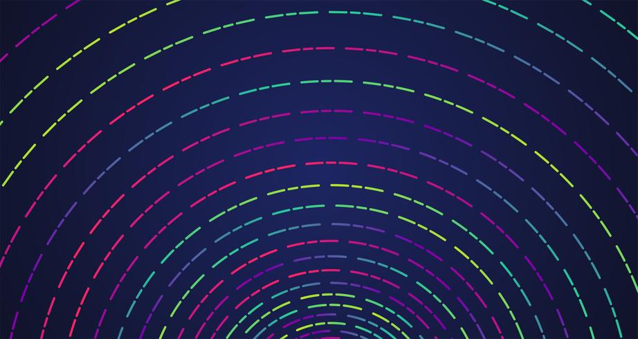 922x490 Colorful Neon Circles Background, Vector