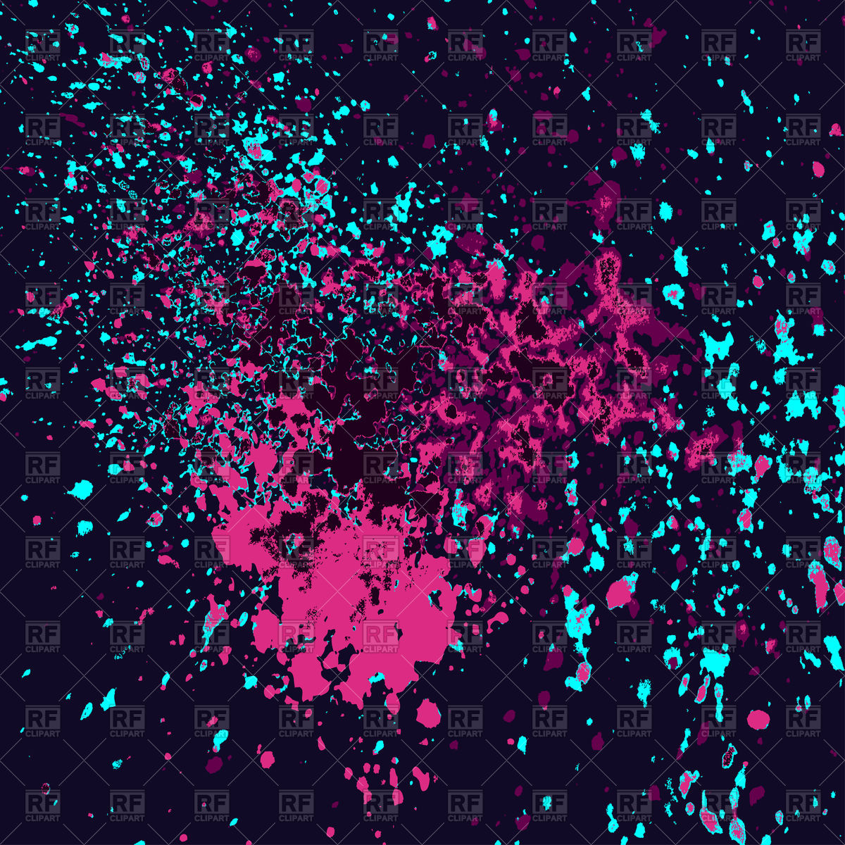 1200x1200 Colorful Neon Glowing Spray Stains Abstract Background Vector